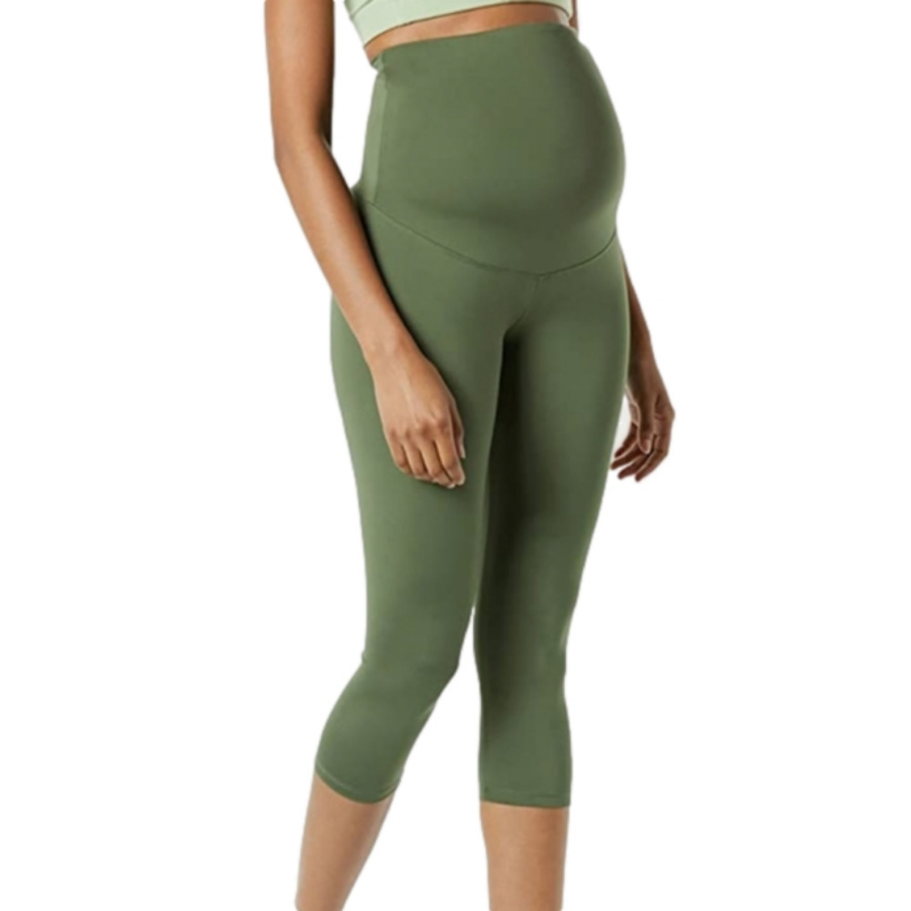 𝅺Amazon Essentials Maternity Leggings Crop Dark Green